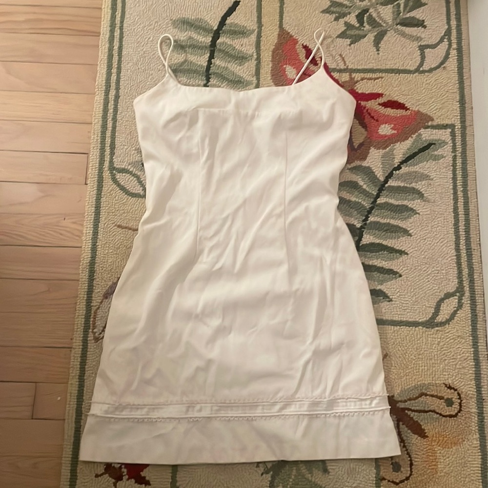 Classic White Slip Mini Dress with Spaghetti Straps